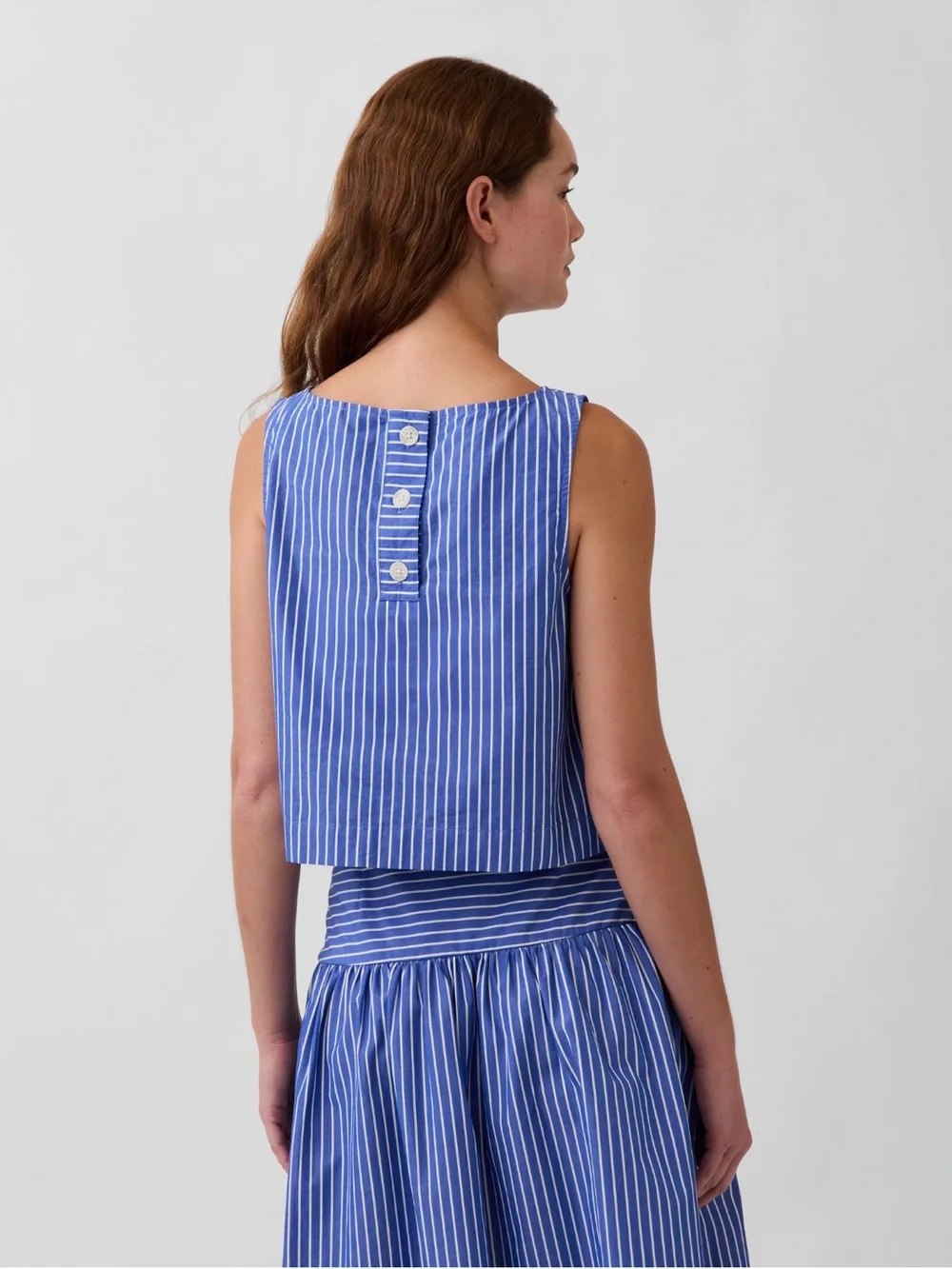 NWT GAP Poplin Boatneck Shell Tank Top Small
